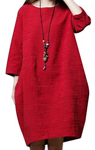 Hole Tide Womens Plain Cotton Linen Jumper Dress Red Size | Desertcart Aruba Hole Tide Womens Plain Cotton Linen Jumper Dress Red Size | Desertcart Aruba