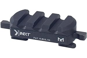 Kinetic Development Group KDG Kinect 3 Slot Mount for Picatinny Rail - Tool-Free, Compact, and Versatile Accessory Mounting Solution (Black)