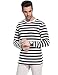 Sykooria Men's Black White Color Block Striped Top Tees Crew Neck Basic Stripes Long Sleeve Cotton T-Shirts Halloween Shirts for Mens