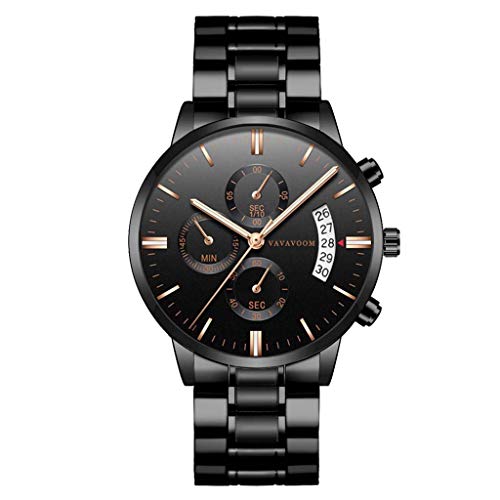 2019 Summer Deals ! Men Luxury Casual Watch Quartz Stainless Steel Waterproof Calendar Watch Wrist Watch for Men Under 10