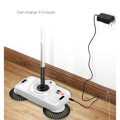 Wrwgl Wireless Electric mop Powerful Cleaner Rotary Scrubber and Buffer Hardwood Polish Tiles Vinyl Marble and Laminate Flooring Rotating Maid Chargeable,Blue