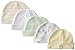 Spasilk Unisex-Baby Newborn 5 Pack Cotton Hats, Yellow Ark, 0-6 Months