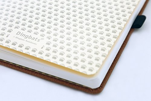 Dingbats Wildlife Medium A5+ (6.3 x 8.5) Hardcover Notebook - PU Leather, Micro-Perforated 100gsm Cream Pages, Inner Pocket, Elastic Closure, Pen Holder, Bookmark (Lined, Brown Bear) - Thumbnail 2
