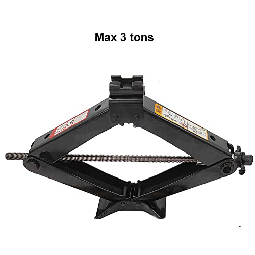 CFYUSEU Scissor Lift Jack Max 3 Ton Capacity with Jack Socket Drill
