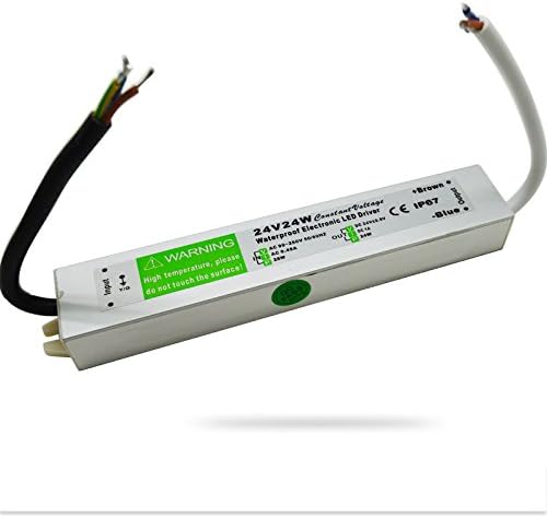 AC 90V-250V to DC 24V 24W Led Driver Waterproof IP67 Power Supply Lighting Transformer for Led Strip Lights