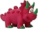 Knight Pet Dinosaur Latex Toy for Dogs, Medium, Red