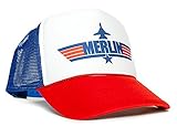 Top Gun Merlin Unisex-Adult Trucker Cap Hat -One-Size Multi (Royal/Red/White)