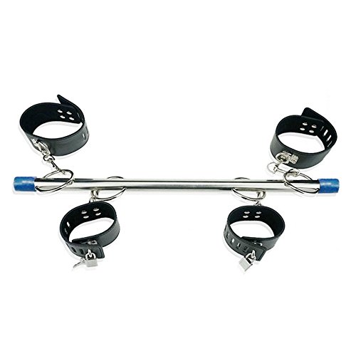 New Personal Steel Pipe Handcuffs , Adjustable Cuffs Black