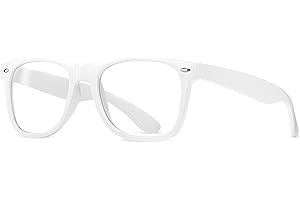 LEICO FASHION Clear Lens Non-Prescription Retro Nerd Glasses for Men Women - Cosplay Costume Fake Eyeglasses