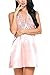 Sweetnight Sexy Halter Nightgown Satin Chemise Lace Babydoll Lingerie Sleepwear for Women