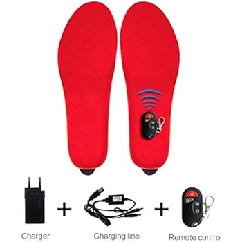 USB Charging Remote Control Electric Hot Pad Warm Foot Treasure,Electric Heated Shoe Insoles Rechargeable Heated Insole Soft and Comfortable Feet Warmer