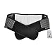 TINKSKY Portable Adjustable Elastic Infrared Self-Heating Magnetic Therapy Back Waist Support Lumbar Brace Belt Double Pull Strap Lower Pain Massager - Size XL (Black)