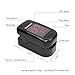 Fingertip Pulse Oximeter Oximetry Blood Oxygen Saturation Monitor batteries and lanyard (Black)