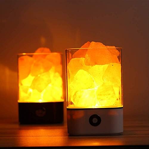Portable Mini USB Led Night Light Creative Himalayan Crystal Rock Salt Lamp Air Purifier with Touch Dimmer Switch