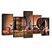 Cao Gen Decor Art-PSRP12826 panels Wall Art Fruit Grape Red Wine Glass Painting on Canvas Stretched and Framed Canvas Paintings Ready to Hang for Home Decorations Wall Decor