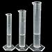 4pcs Measuring Cylinders, Jmkcoz Measurement Cylinder Plastic Graduated Cylinder Lab Test Tube 10ml, 25ml, 50ml, 100ml
