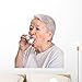 Wallmonkeys Senior Woman with Asthma Wall Decal Peel and Stick Graphic (24 in H x 21 in W) WM335116