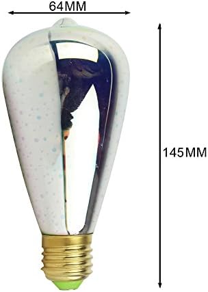 Maiso Lighting ジソン電球花火3d Led電球ac85 265v装飾電球st64テーブルランプ電球シーリングライト電球ナイト電球 银 B0ryf8l7 800円