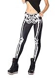 Zanuce Women's Fashion Anime Print Leggings Pant Stretch Tights Mechanical Bones 33 One Size