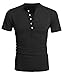 Coofandy Mens Casual Slim Fit Short Sleeve Henley Shirts with Button