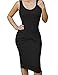 ALLEGRACE Womens Sleeveless Sexy Bodycon Midi Bandage Party Evening Dresses Black S