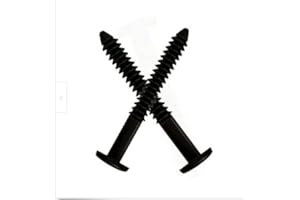 WindowPro (Black) Pack of 12 Vinyl Shutter Fastener Spikes Loks for Installing Decorative Exterior Vinyl Shutters (Black)