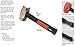 GROZ Brass Head 4lb Sledge Hammer with 12-Inch Indestructible Handle | Mar Resistant Head | Steel Locking Plate | Vulcanized Rubber Handle | Spark Resistant (34702)