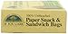 IF YOU CARE 100% Unbleached Paper Sandwich AND Snack Bags, 48 Count (Pack of 6)