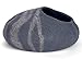 TWINCRITTERS - Handcrafted Cat Cave Bed (Large) I Ecofriendly Cat Cave I Felted from 100% Natural Merino Wool I Handmade Pod for Cats and Kittens I Warm and Cozy cat Bed (Slate Grey)