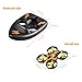 HELIFAR H808 Mini Drones, RC Quadcopter Drone Boat, Mode Switchable, Remote Control Boat, Remote Racing and Mini Remote Drone, for Kid and Beginners, Real Triphibious-Deformable Drone