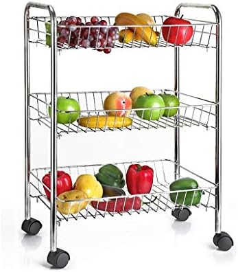 Zlz 格安 価格でご提供いたします 果物と野菜のラックキッチンシェルフ多階建て寝室プーリー野菜収納ラックミニトロリー43センチ 23センチ 67センチ 実用的