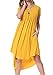 Levaca Womens High Low Draped Hem Swing Loose Casual Party Midi Dress Yellow XXL