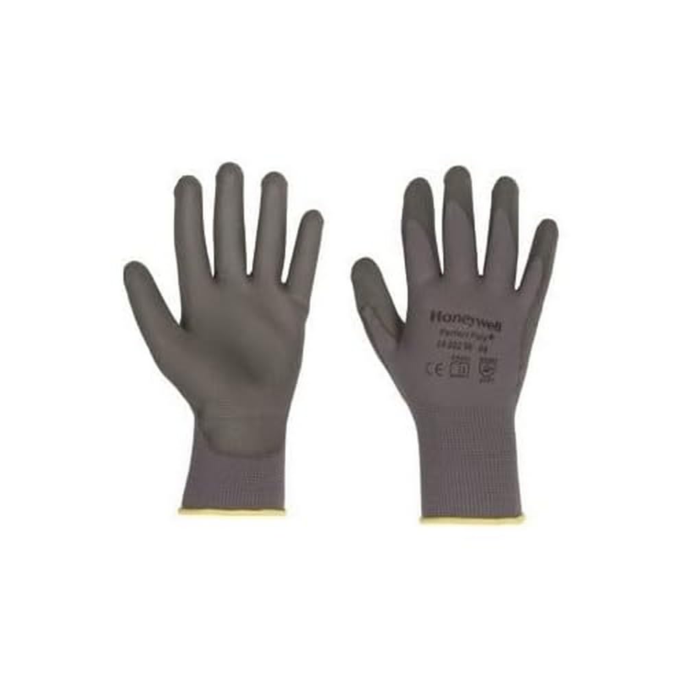 Honeywell 2400250-07 Perfect Poly Grey Polyamide Knitted Gloves for Fine Handling, PU Coating, Gauge 15, 25 cm Length, Size 7 (Pack of 10 Pairs) — image 1