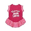Dog Dress Pet Shirt Rok Kat van de pot Zomerkleren Apparel met Ruffle voor kleine honden katten Rose Red M