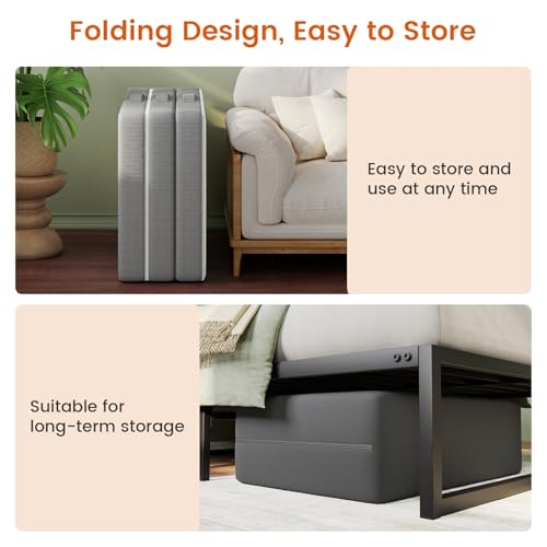 BedStory Foldable Mattress Twin Size, 4 Inch Folding Mattress with Carry Bag, Tri Fold Firm Foam Floor Mattresses with Washable Cover, Single Portable Trifold Mattresses for Sofa, RV, 38" x74"