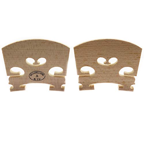 Longdex Violin Bridge 4PCS 4/4 Full Size Violin Bridge Maple High Qualit Violin Parts - Thumbnail 3