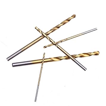 Generic G Titanium Coated 1/1.5/2/2.5/3mm Straight Shank Twist Auger HSS Drill Bits Tool 50pcs #75625 T