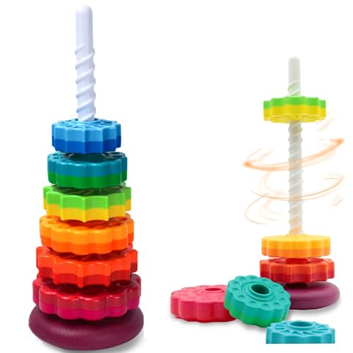 FineSource Super JoJo Stacking Rings Toy Plastic Rainbow Stacker