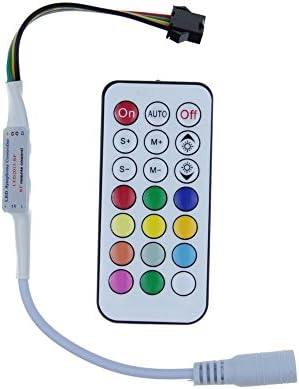 Alarmpore (TM) Mini Wireless RF LED remote Controller 21 Key 63 color modes for Magic Dream Color WS2813 (similar to WS2812B) Individually Addressable LED Strip Module Pixels Light Lamp DC 5V
