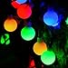 ApexPower Solar Powered Outdoor String Lights, 50LEDs Waterproof Globe Ball Christmas Lights for Garden, Patio, Yard, Home, Trees, Paties, Holiday Decorations(Multicolored)