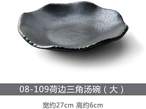 GYCZCCeramic Irregular Creative Tableware Fruit Plate Dishes Shaped Plate Restaurant Club Matte Disc 27X6Cm