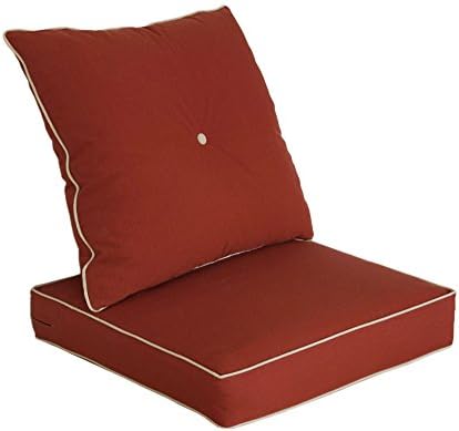 Bossima Cushions Patio Furniture Outdoor Water Repellent Fabric Deep Seat Pillow High Back Design Brick Red Patio Furniture Accessories Amazon Com Au