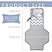 Portable Diaper Changing Pad - Compact Changing Station, Foldable into a Clutch - Perfect for Travel with an Infant or Toddler - Grey Chevron - by Eloni Baby