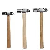 KEILEOHO 3 PCS Ball Peen Hammer with Wooden