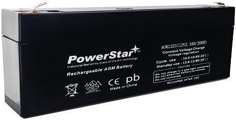 Replacement PS-1220-12 Volt/2.3 Amp Hour Sealed Lead Acid Battery with 0.187
