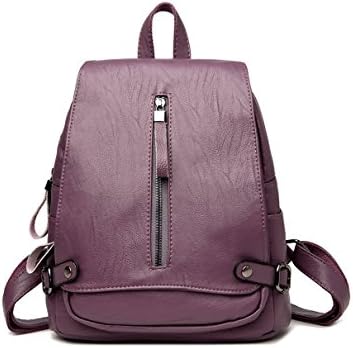 HDWY New European and American trend 20L for youth travel backpack soft PU leather bag outdoor, street shooting, shopping (Color : 2)