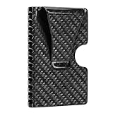 Money Clip, Dostyle Slim Minimalist Carbon Fiber Wallet Credit Card Holder RFID Blocking Front Pocket Wallet for Men