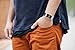 bayite Canvas Bands Compatible Fitbit Charge 2, Soft Classic Replacement Wristband Straps Women Men, Navy Blue Small