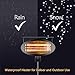 Electric Outdoor Heater, Vertical Halogen Patio Heater with Pull Line Switch, Indoor/Outdoor Heater with 3 Power Levels, Waterproof