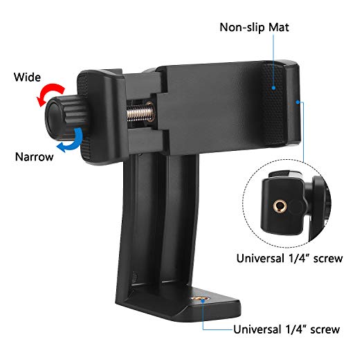 Phone Tripod Mount Adapter, PEYOU Universal 360 Rotation Smartphone Holder Monopod Adapter Clamp Bracket Compatible for iPhone XS Max XR X 8 7 6 6s Plus, for Samsung Galaxy Note 9 8 S9 S8 Plus S7 Edge - Thumbnail 3